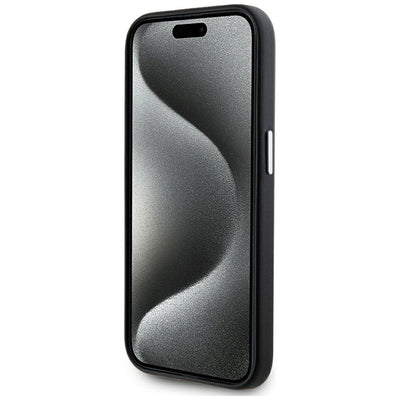 Karl Lagerfeld FW Metal Plate MagSafe iPhone 15 Pro Case - Black