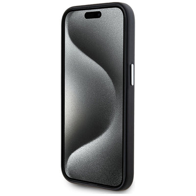 Karl Lagerfeld FW Metal Plate MagSafe iPhone 15 Pro Max Case - Black