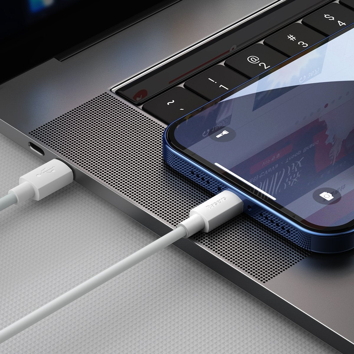 Baseus Simple Wisdom Data Cable Kit USB-C to Lightning PD 20W (2PCS/Set) 1.5m White - Product Image 8