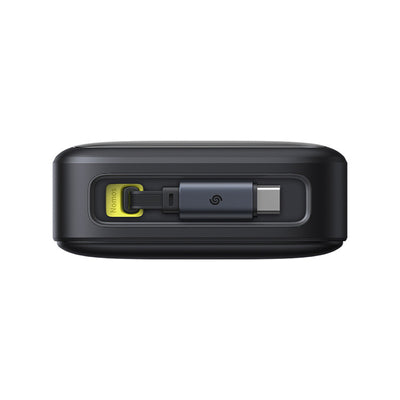 Baseus Free2Pull 20000mAh 65W Power Bank with Retractable USB-C Cable - Black