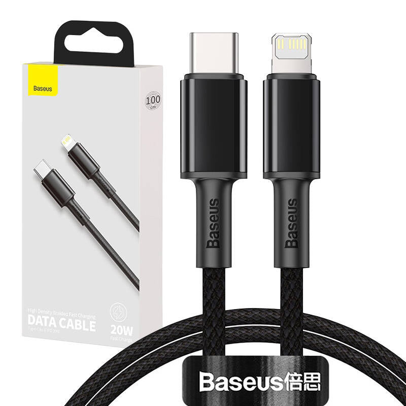 Baseus High Density Braided Cable Type-C to Lightning, PD, 20W, 1m (Black) - Product Image 9