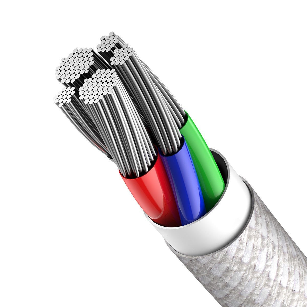 Baseus High Density Braided Cable Type-C to Lightning, PD, 20W, 1m (white) - Product Image 3