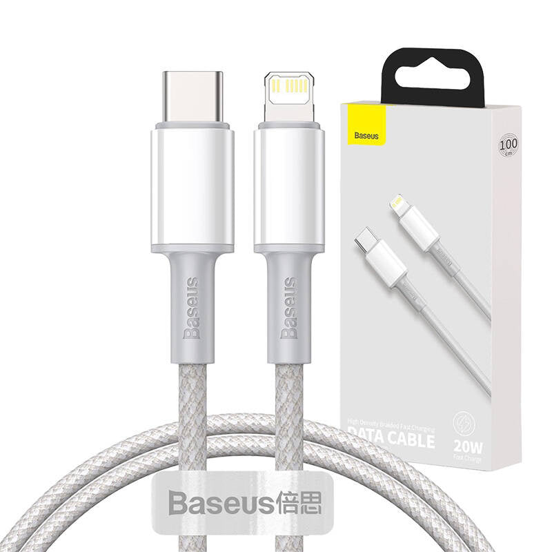 Baseus High Density Braided Cable Type-C to Lightning, PD, 20W, 1m (white) - Product Image 9