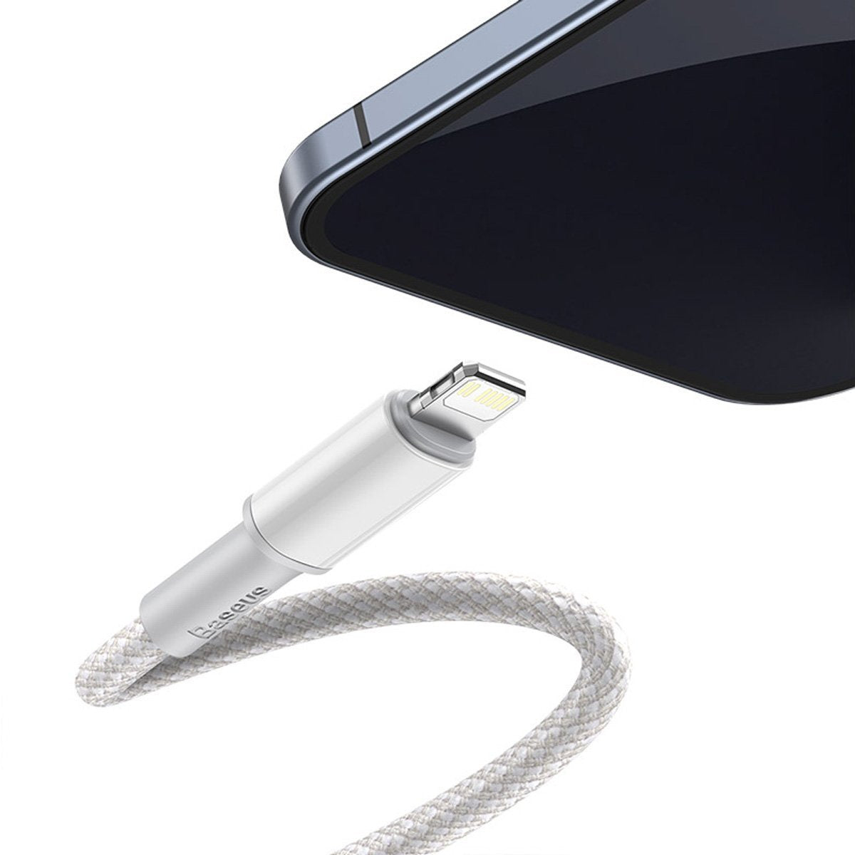 Baseus High Density Braided Cable Type-C to Lightning, PD, 20W, 1m (white) - Product Image 5