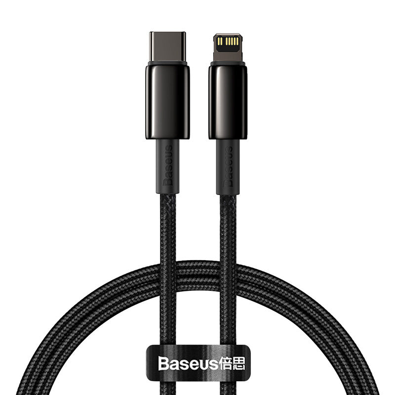 Baseus Tungsten Gold Cable Type-C to iP PD 20W 1m (black) - Product Image 1