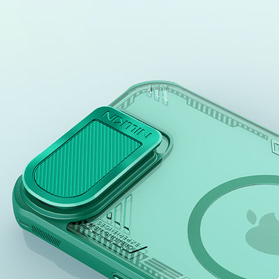 Nillkin Iceblade Prop Magnetic Case with Camera Cover and Stand for iPhone 16e - Green
