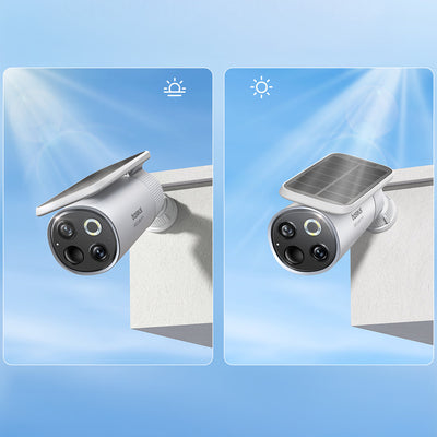 Baseus Security S1 Pro Dual 3K Outdoor Surveillance Kit (2 Cameras) – White