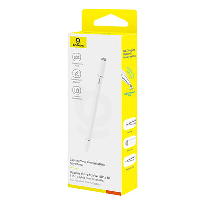 Baseus Smooth Writing III 3in1 Passive Stylus Magnetic Version - White