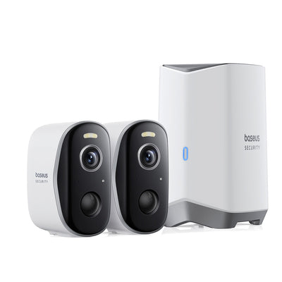 Baseus Security N1 2K Outdoor Monitoring Kit (2 Cameras) – White
