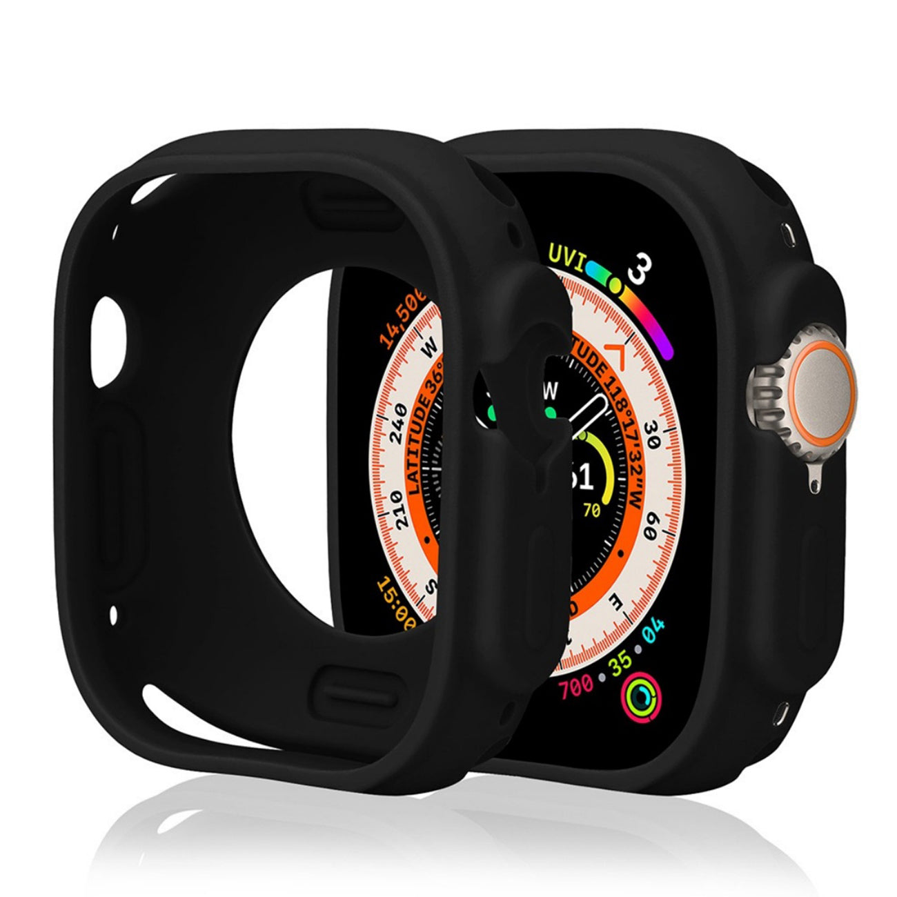 Silicone Watch Case for Apple Watch 42 mm (Series 1/2/3) - black — Hurtel