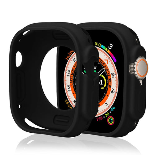 Silicone Watch Case for Apple Watch 44 mm (Series 4/5/6/SE) - black — Hurtel