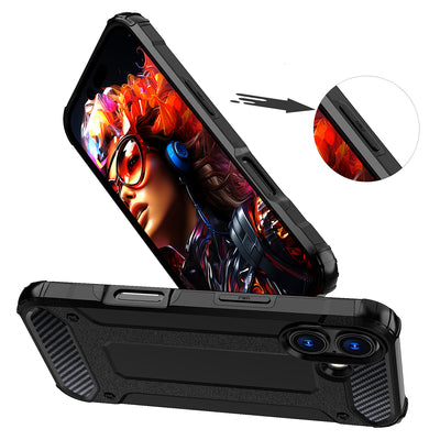 Hybrid Armor case for iPhone 17 - black — Hurtel