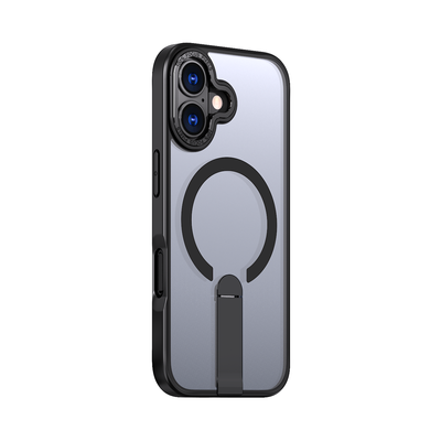 Hybrid Armor X case for iPhone 17 with MagSafe-compatible stand - black — Hurtel