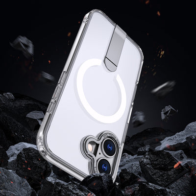 Hybrid Armor X Case for iPhone 17 with Stand, Compatible with MagSafe - Transparent — Hurtel