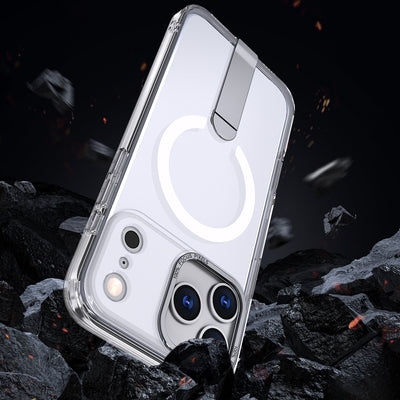 Hybrid Armor X Case for iPhone 17 Pro with Stand, Compatible with MagSafe - Transparent — Hurtel