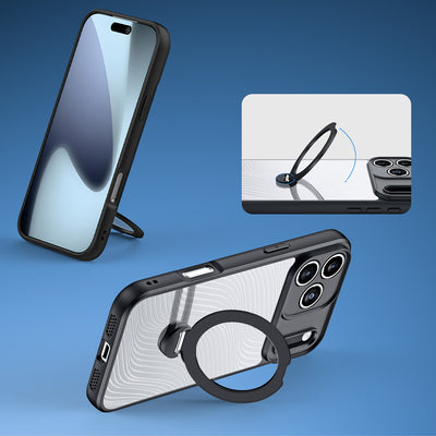Dux Ducis Aimo Mag Case with Magnetic Ring and Stand for iPhone 17 Pro Max - Black