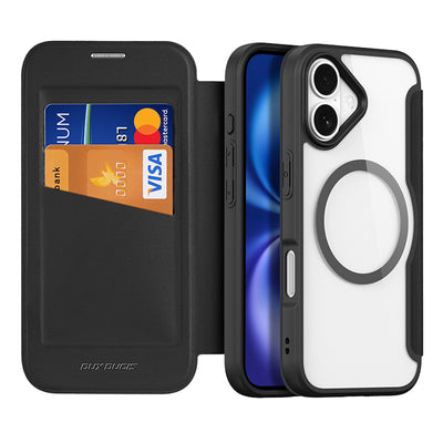Dux Ducis Skin X Pro iPhone 17 Case with Wallet, MagSafe Compatible - Black