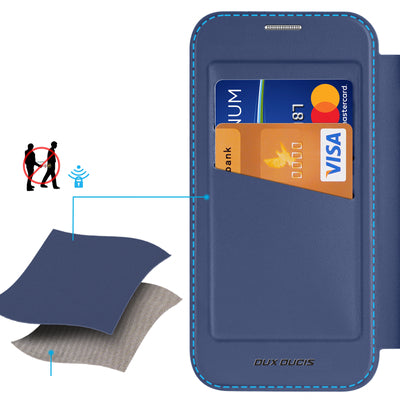 Dux Ducis Skin X Pro iPhone 17 Pro Case with Wallet, MagSafe Compatible - Blue