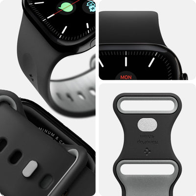 Spigen Nano Pop Strap for Apple Watch 40/41/42 mm - Black and Gray