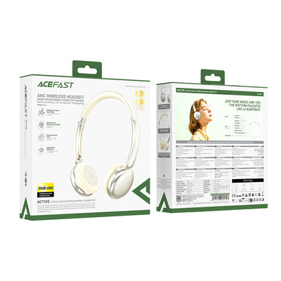 Acefast H8 Wireless On-Ear Headphones with ANC - Gold