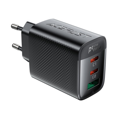 Acefast A108 GaN PD 67W 2xUSB-C 1xUSB-A Wall Charger - Black