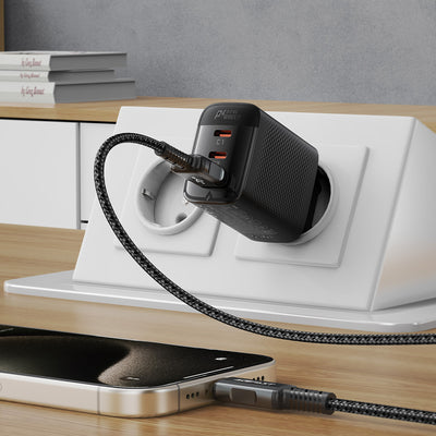 Acefast A108 GaN PD 67W 2xUSB-C 1xUSB-A Wall Charger - Black