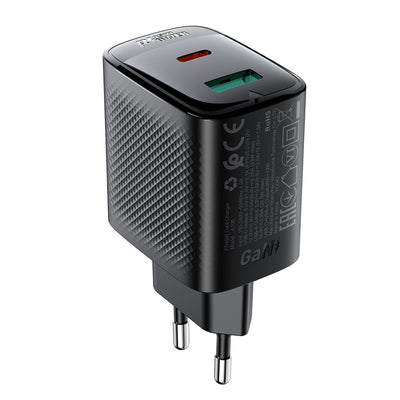 Acefast A106 GaN PD 45W USB-C USB-A Wall Charger - Black