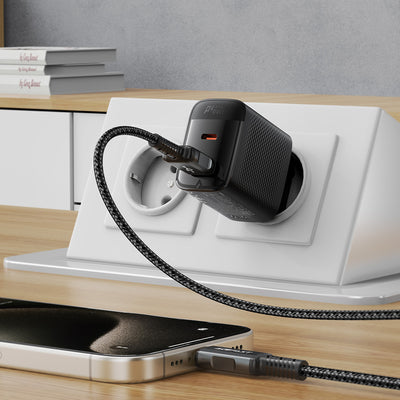 Acefast A106 GaN PD 45W USB-C USB-A Wall Charger - Black