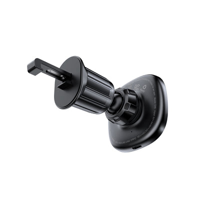 Acefast D46 Magnetic Air Vent Mount with Wireless Charger - Black