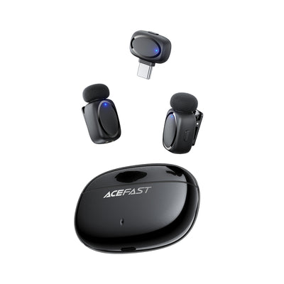 Acefast R2 Wireless Lavalier Microphones - Black