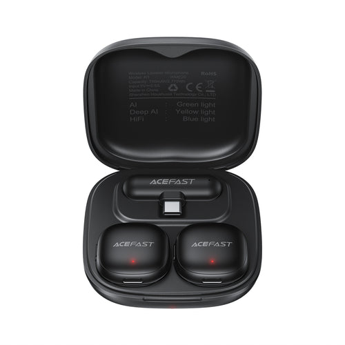 Acefast R1 Wireless Lavalier Microphones 2 pcs - Black