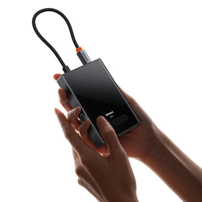 Baseus PioneerJoy 8-in-1 USB-C hub HDMI 4K@60Hz + HDMI 4K@30Hz + DisplayPort 8K@30Hz + VGA + 2 x USB-A 3.0 + 2 x USB-C - gray