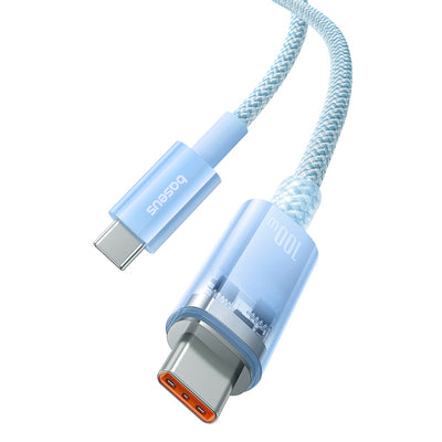 Baseus Explorer 100W USB-C - USB-C Cable with Intelligent Temperature Sensor 1m - Blue