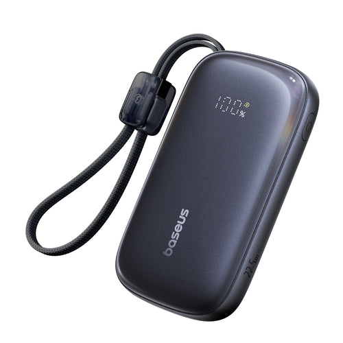 Baseus EnerFill FC21 QPow3 Ultra 10000mAh 22.5W Power Bank with Digital Display and Detachable Cable - Black