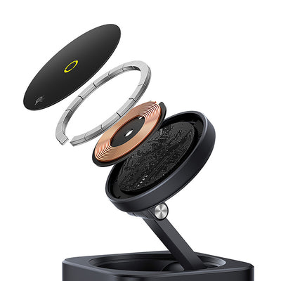 Baseus MagPro Series II 7-in-1 USB-C Hub with MagSafe-compatible Charger 15W + HDMI + USB-A + USB-C + SD/TF - Black