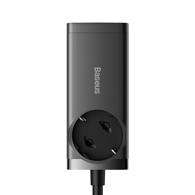 Baseus GaN3 Pro 65W EU Charging Station + 2 x USB-C + 2 x USB-A with Baseus Xiaobai USB-C 100W 1m Cable - Black