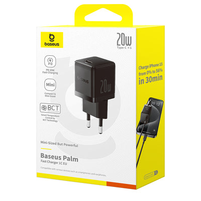 Baseus Palm 20W USB-C Wall Charger - Black
