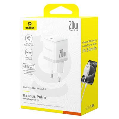 Baseus Palm 20W USB-C Wall Charger - White