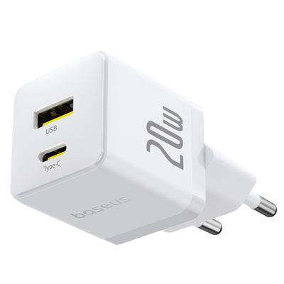 Baseus Palm 20W USB-C USB-A Wall Charger - White