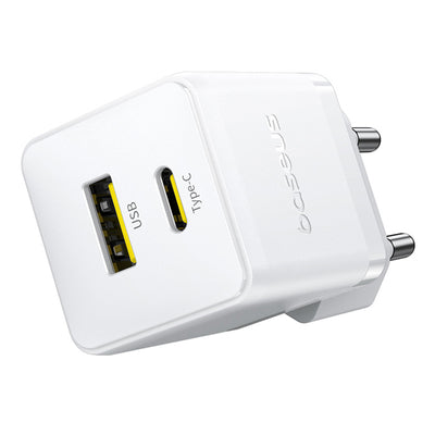 Baseus Palm 30W USB-C USB-A Wall Charger - White