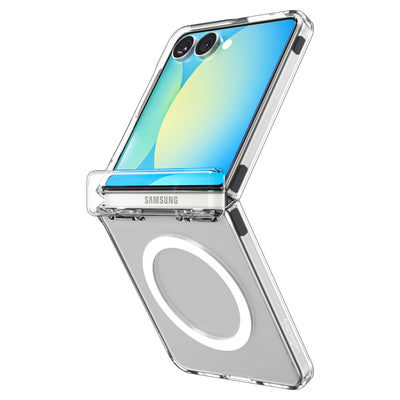 Spigen Ultra Hybrid Pro Mag MagSafe Case for Samsung Galaxy Z Flip 7 - Clear and White
