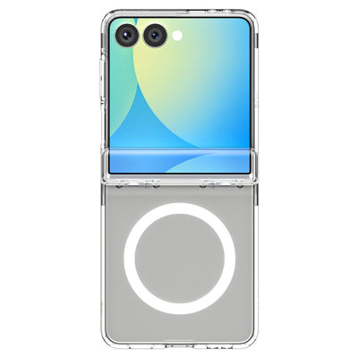 Spigen Ultra Hybrid Pro Mag MagSafe Case for Samsung Galaxy Z Flip 7 - Clear and White
