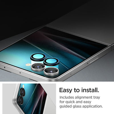 Spigen Optik Pro HD Glas.TR EZ Fit 2-pack Camera Protector for Samsung Galaxy Z Flip 7 - Black