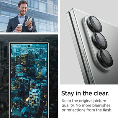 Spigen Optik Pro HD Glas.TR EZ Fit 2-pack Camera Protector for Samsung Galaxy Z Fold 7 - Black