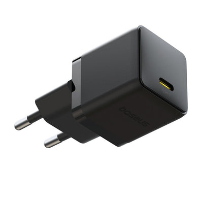 Baseus Palm 1C 20W Wall Charger (with Baseus Mini White USB-C 60W (20V/3A) 1m Cable) - Black