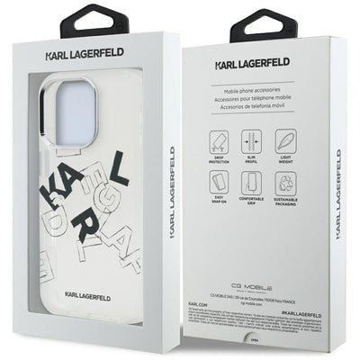 Karl Lagerfeld IML Sketched Graphic Case for iPhone 16 Pro - Clear