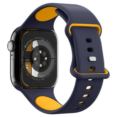 Spigen Nano Pop Strap for Apple Watch 44 / 45 / 46 / 49 mm - Navy Blue and Yellow
