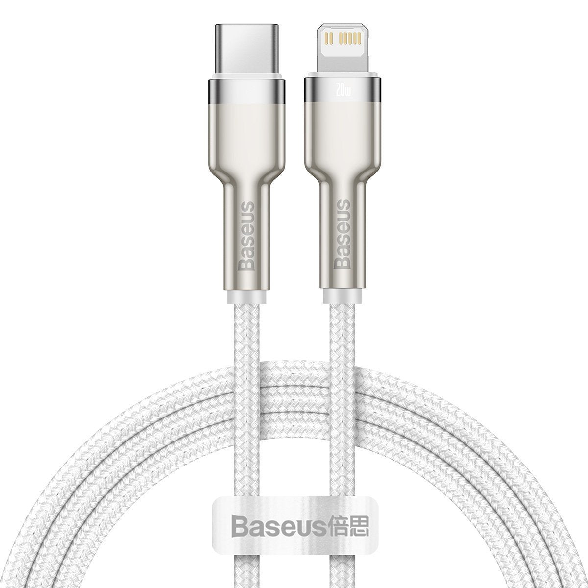 USB-C cable for Lightning Baseus Cafule, PD, 20W, 1m (white) - Product Image 2