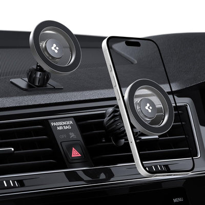 Spigen MFT13 MagSafe Car Holder for Cockpit or Air Vent - Silver