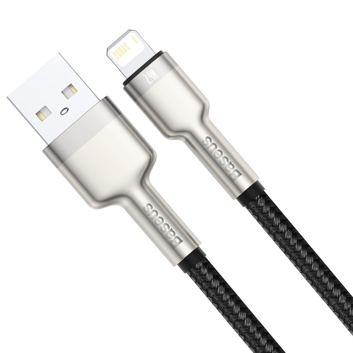 USB cable for Lightning Baseus Cafule, 2.4A, 1m (black) - Product Image 4